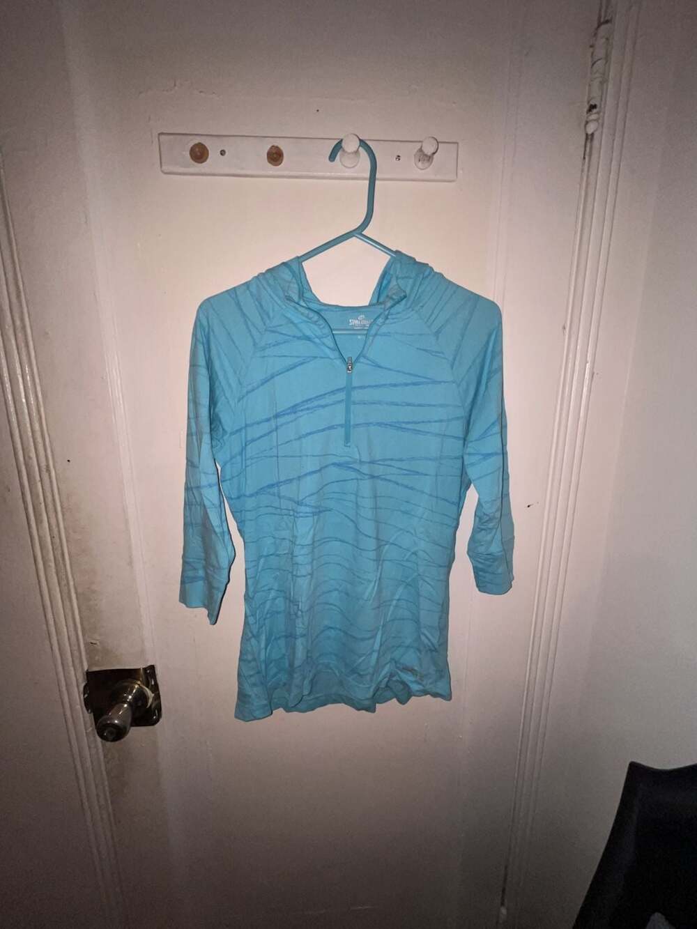 Spalding Hoodie Size M/M Blue 3/4 Sleeve Athletic Workout